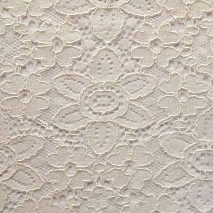 Flower Design Corded Lace IVORY