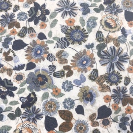 Cotton Print Multi-Flowers BLUE