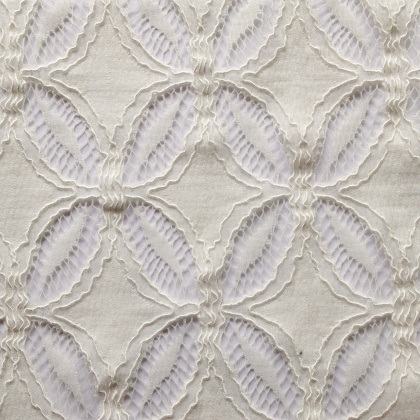 Criss Cross Leaf Corded Lace IVORY