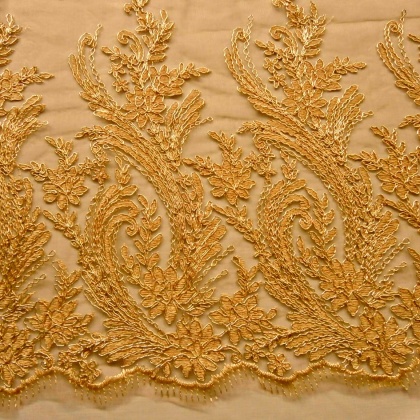 Cord Flower Tulle BRIGHT GOLD