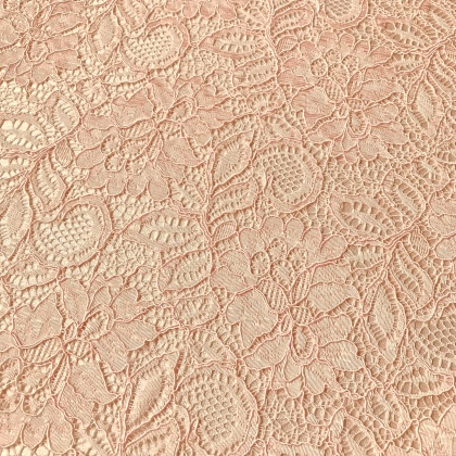 Lightweight Floral Corded Lace BLUSH