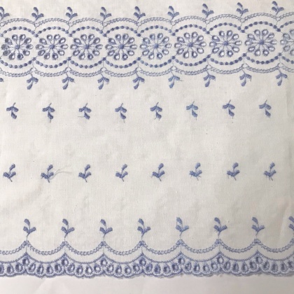 Embroidered Lightweight Cotton WHITE