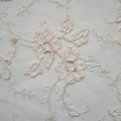 Embroidered Tulle IVORY CHAMPAGNE GOLD