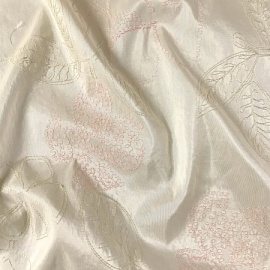 Embroidered Tafetta IVORY PINK