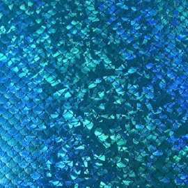 Fish Scale Stretch Jersey TURQUOISE