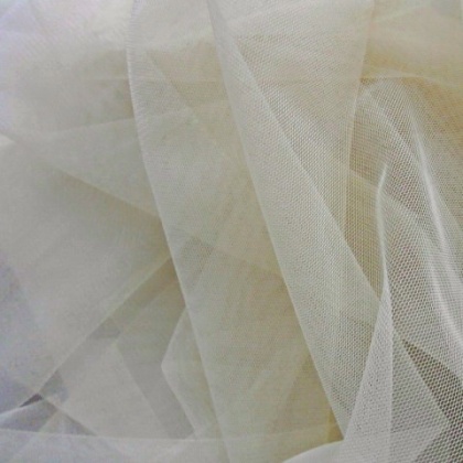 Fine Stretch Soft Tulle Extra-wide IVORY