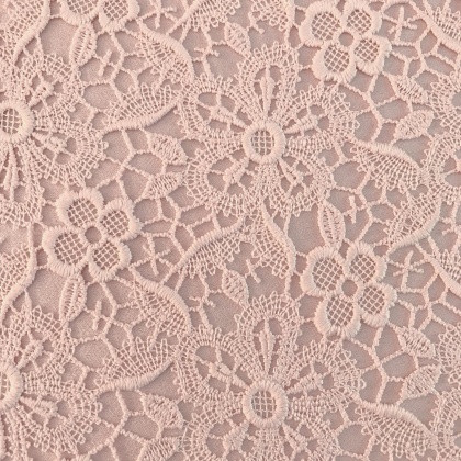 Guipure Flower Lace PINK BLUSH