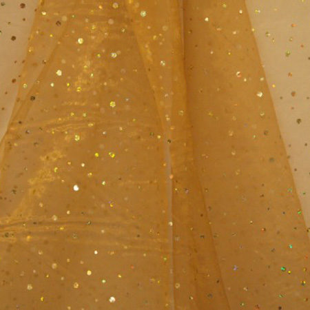 Hologram Spot Organza DARK GOLD