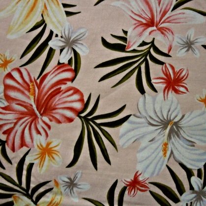 Lily Flower Stretch Bengaline PINK