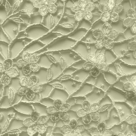Ornate Guipure Flower Lace IVORY