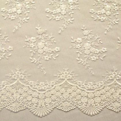 Ornate Lace Tulle IVORY