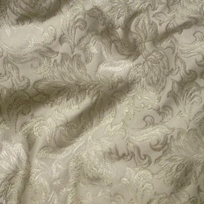 Premium Bridal Flower Jacquard Brocade SILVER