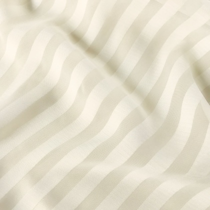 Premium Bridal Wide Stripe Chiffon IVORY