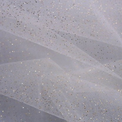 Stardust Tulle (extra wide) WHITE / GOLD
