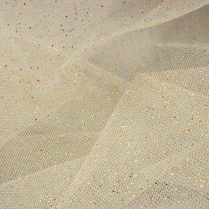 Stardust Tulle (extra wide) IVORY / GOLD
