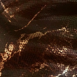 Snake-effect Leatherette AUBERGINE / BROWN