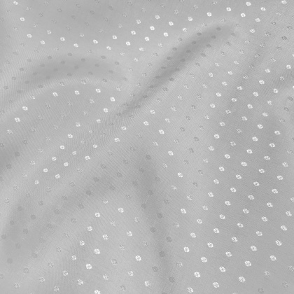 Semi-opaque Woven Dot Satin Satin WHITE