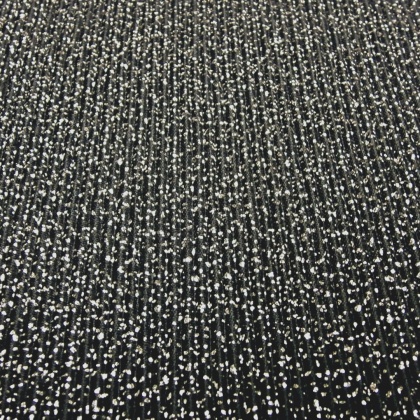 Shimmer Spot Pleated Jersey BLACK SILVER