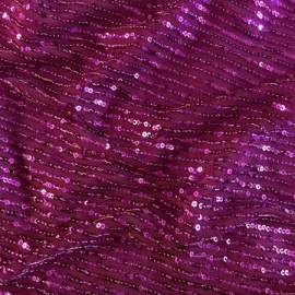 Stretch Sequin Stripe MAGENTA