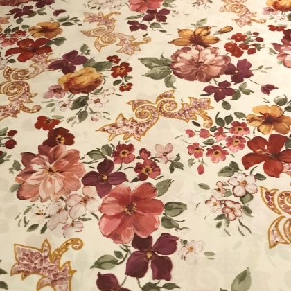 Vintage Style Lightweight Polyester SCROLL FLOWER