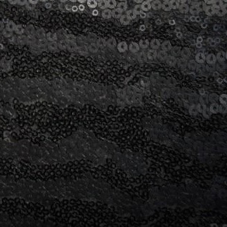 Wavy Sequin Tulle BLACK