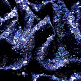 Busy Shiny Hologram Sequin NAVY