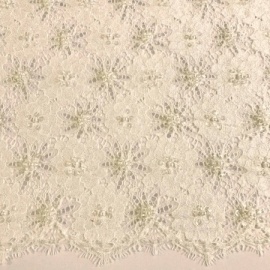 Corded Lace Fabric White 146cm