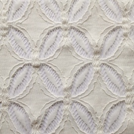 Criss Cross Leaf Corded Lace IVORY