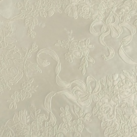 Corded Flower Duchess Satin IVORY