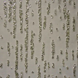 Cascade Glitter Tulle IVORY / SILVER