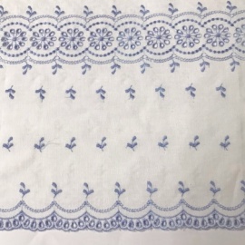 Embroidered Lightweight Cotton WHITE