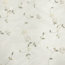 Embroidered 3D Flower Tulle IVORY