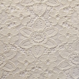 Flower Design Corded Lace IVORY