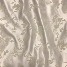 Flock Flower Duchess Satin IVORY