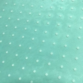 Flock Spot Poly Chiffon Georgette AQUA / WHITE