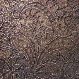 Foiled Vintage Lace BLACK GOLD