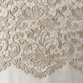 Guipure Ornate Flower Lace CAPPUCINO