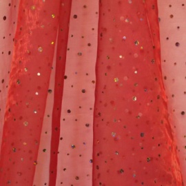 Hologram Spot Organza CLARET