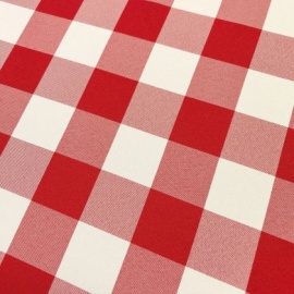 Large Format Gingham Suiting RED / WHITE