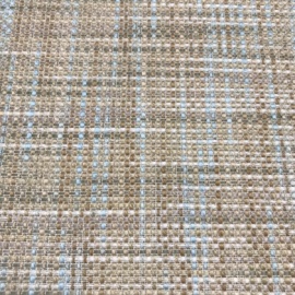 Polyester Boucle NATURAL / AQUA