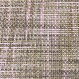 Polyester Boucle NATURAL / PINK