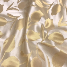 Premium Bridal Brocade GOLD TULIPS