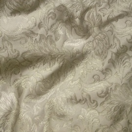 Premium Bridal Flower Jacquard Brocade SILVER