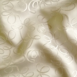 Premium Bridal Swirl Jacquard Brocade IVORY