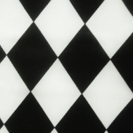 Poly Cotton Harlequin BLACK & WHITE
