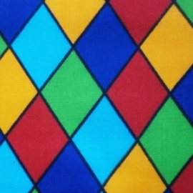 Poly Cotton Harlequin MULTI-COLOURED