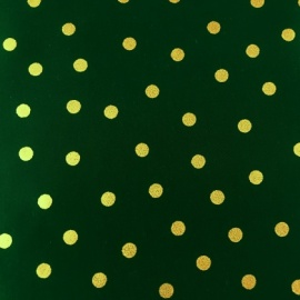 Polka Dot Taffeta GREEN / GOLD