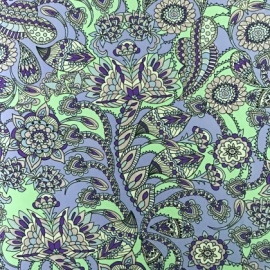 Printed Poly Chiffon Georgette LILAC / GREEN / BLUE