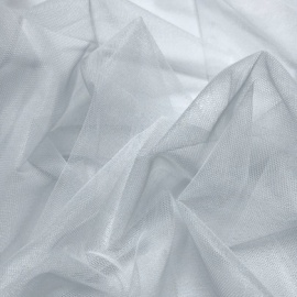 Plain Polyester Tulle WHITE