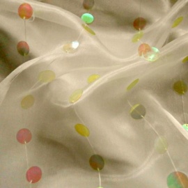 Pearlised Sequin Organza IVORY